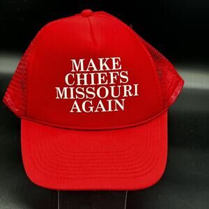 Make Chiefs Missouri Again MAGA Snapback Trucker Vintage Style Hat NWOT KC NFL